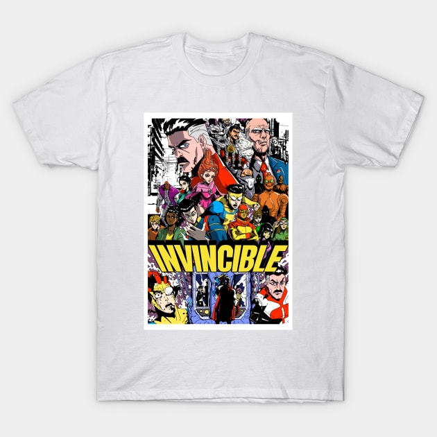 Invincible Poster Manga Style T-Shirt by hansoloski